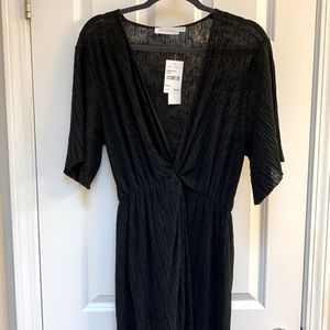 All In Favor Black MIDI Dress